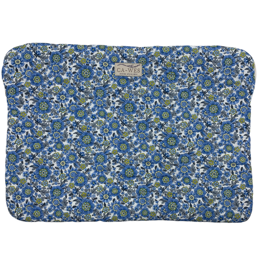 Rose Computer Sleeve - Liberty Razai / Blue Green