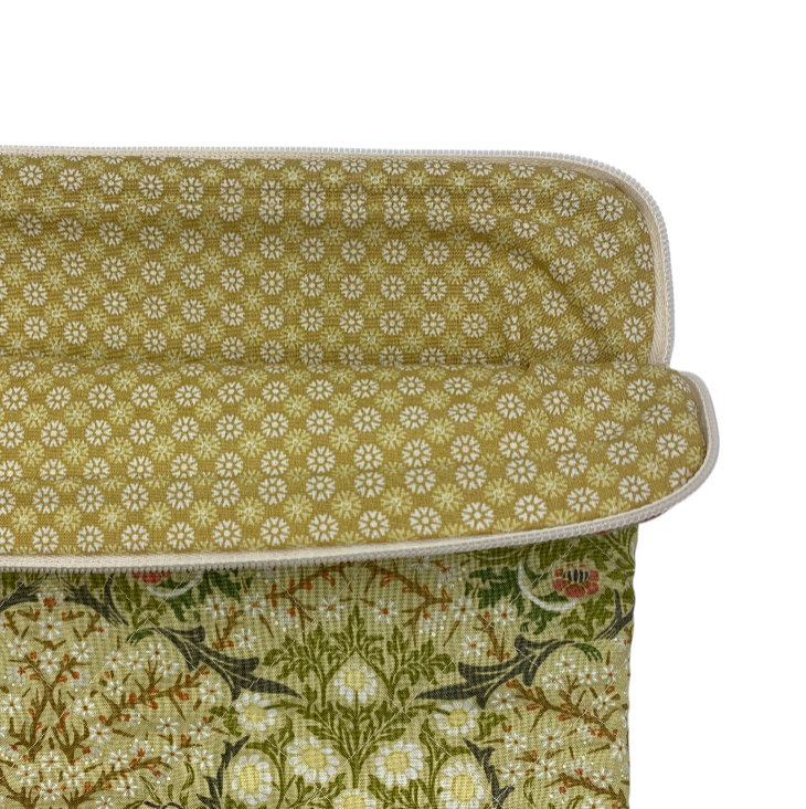 Rose Computer Sleeve - William Morris Blackthorn/ Gold