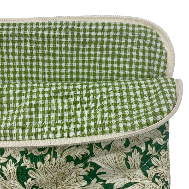 Rose Computer Sleeve - William Morris Chrysanthemum Toille/ Forest