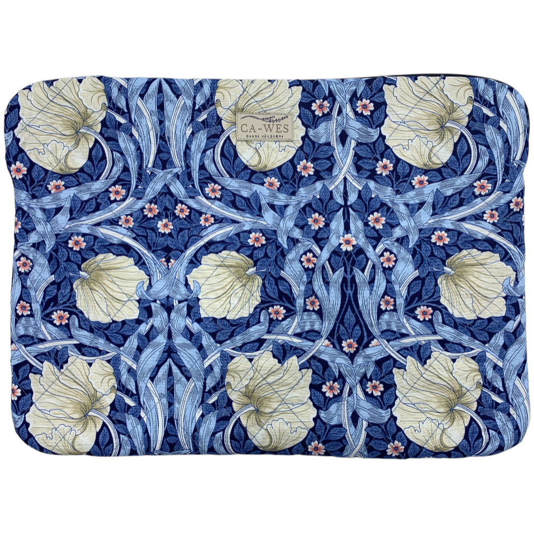 Rose Computer Sleeve - William Morris Pimpernel/ Blue