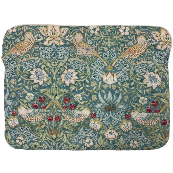 Rose Sleeve i William Morris Strawberry Thief/ Aqua Front