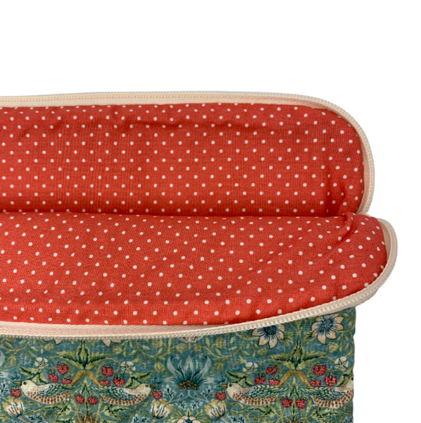 Rose Sleeve i William Morris Strawberry Thief Mini/ Aqua Foer