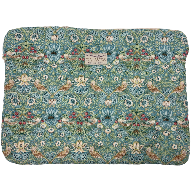 Kamille sleeve Strawberry thief mini/Aqua
