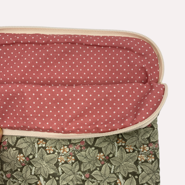 Magnolia iPad sleeve- Bramble/ Thyme